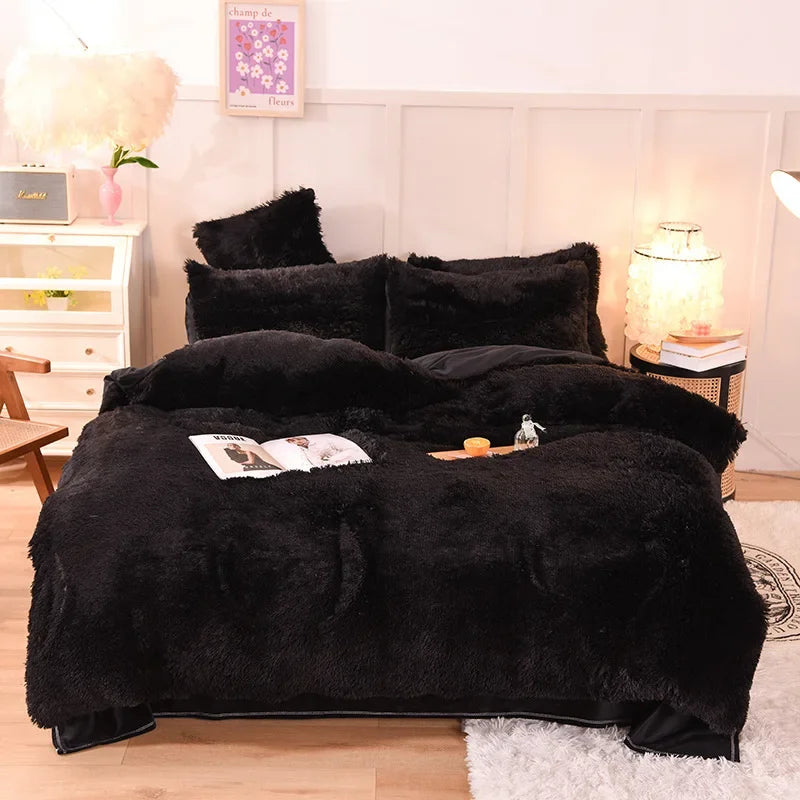 Luxurious Plush Duvet Cover Set – Soft Bedding, 3/4PCS  Clean Vanilla Store