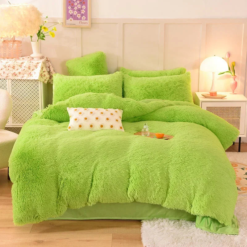 Luxurious Plush Duvet Cover Set – Soft Bedding, 3/4PCS  Clean Vanilla Store