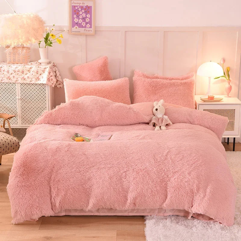 Luxurious Plush Duvet Cover Set – Soft Bedding, 3/4PCS  Clean Vanilla Store
