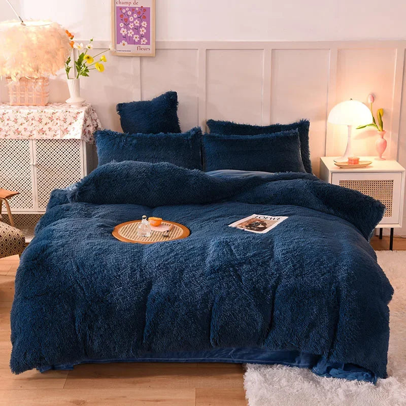 Luxurious Plush Duvet Cover Set – Soft Bedding, 3/4PCS  Clean Vanilla Store