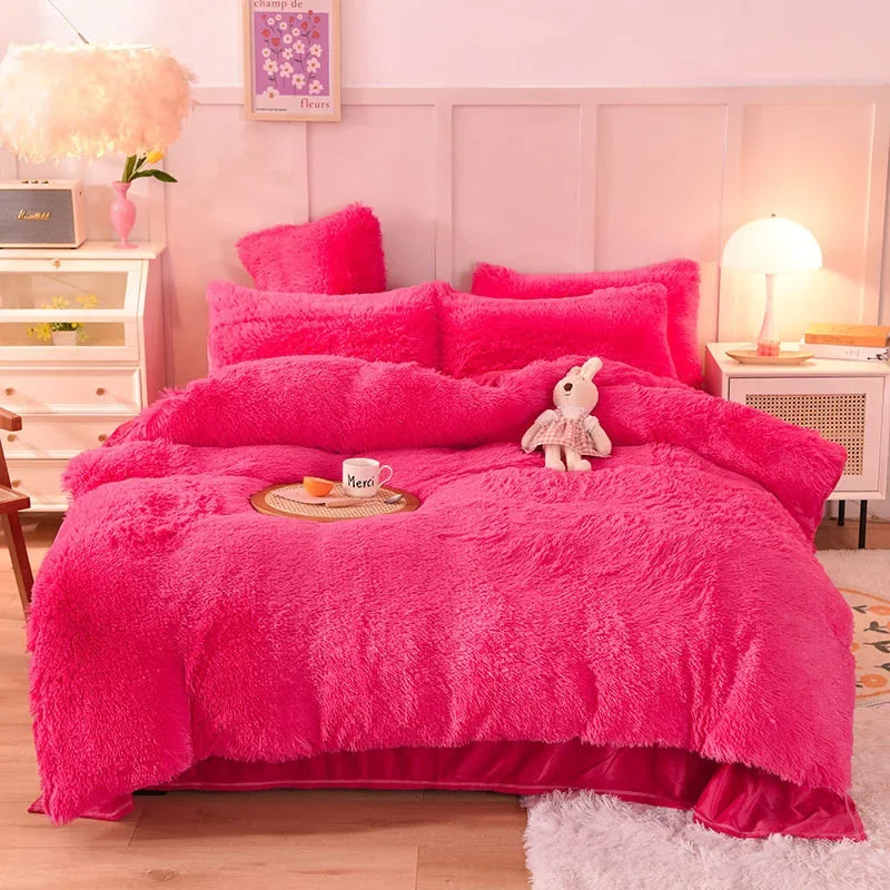 Luxurious Plush Duvet Cover Set – Soft Bedding, 3/4PCS  Clean Vanilla Store