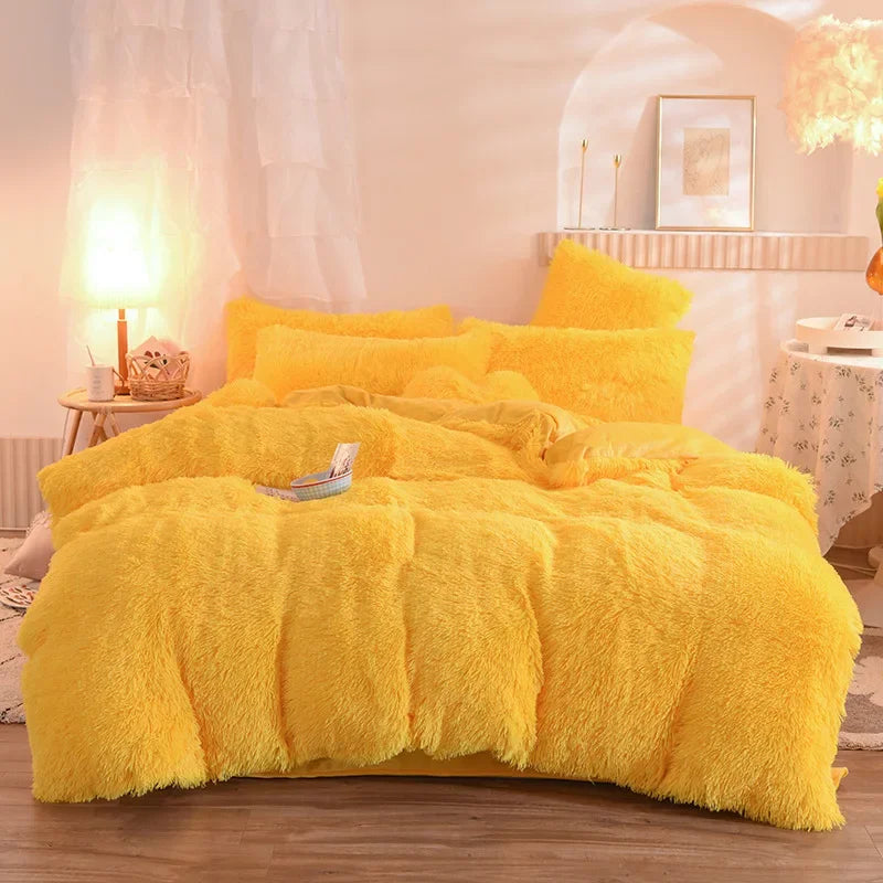 Luxurious Plush Duvet Cover Set – Soft Bedding, 3/4PCS  Clean Vanilla Store
