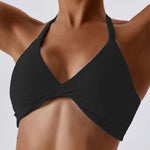 Anfilia Women Sports Bras Halter Neck Comfort & Fit  Clean Vanilla Store