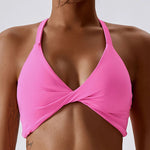 Anfilia Women Sports Bras Halter Neck Comfort & Fit  Clean Vanilla Store