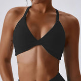 Anfilia Women Sports Bras Halter Neck Comfort & Fit  Clean Vanilla Store