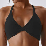 Anfilia Women Sports Bras Halter Neck Comfort & Fit  Clean Vanilla Store