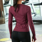 Long Sleeve Yoga Shirts Sport Top for Women, Quick-Dry  Clean Vanilla Store