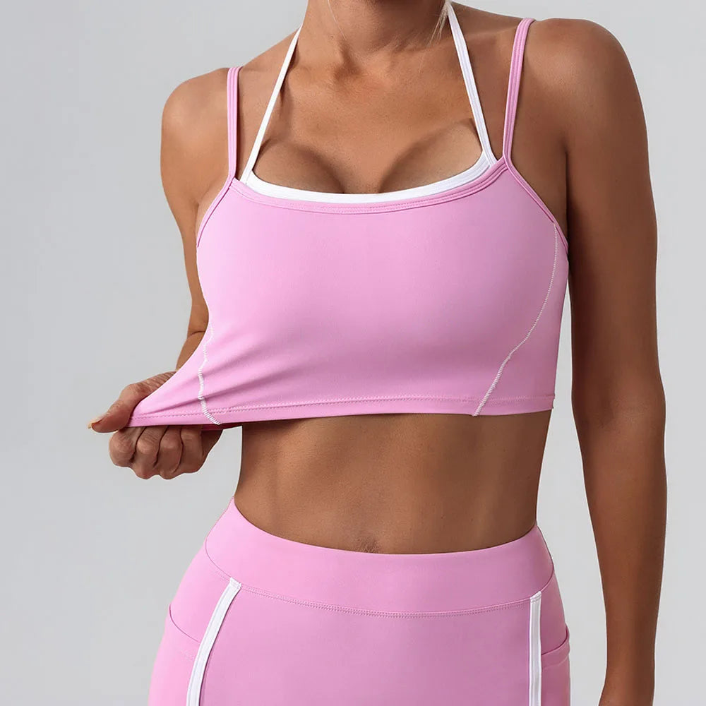 Stylish Women Gym Tracksuit Clothes Yoga Set 2 Pieces  Clean Vanilla Store