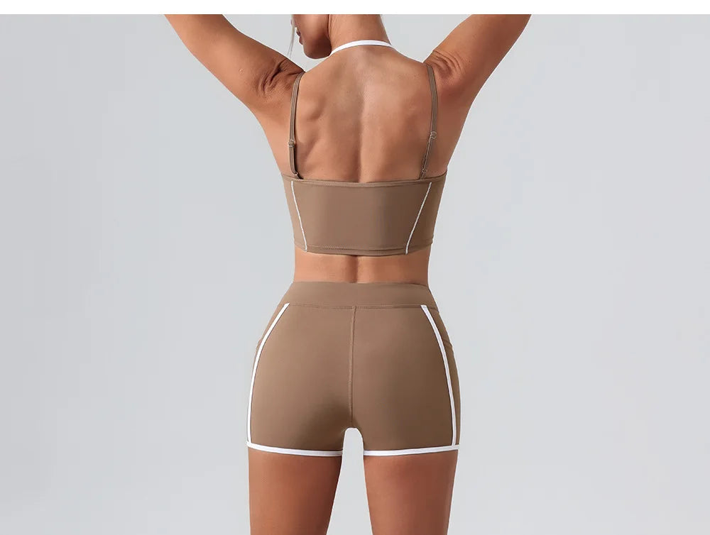 Stylish Women Gym Tracksuit Clothes Yoga Set 2 Pieces  Clean Vanilla Store