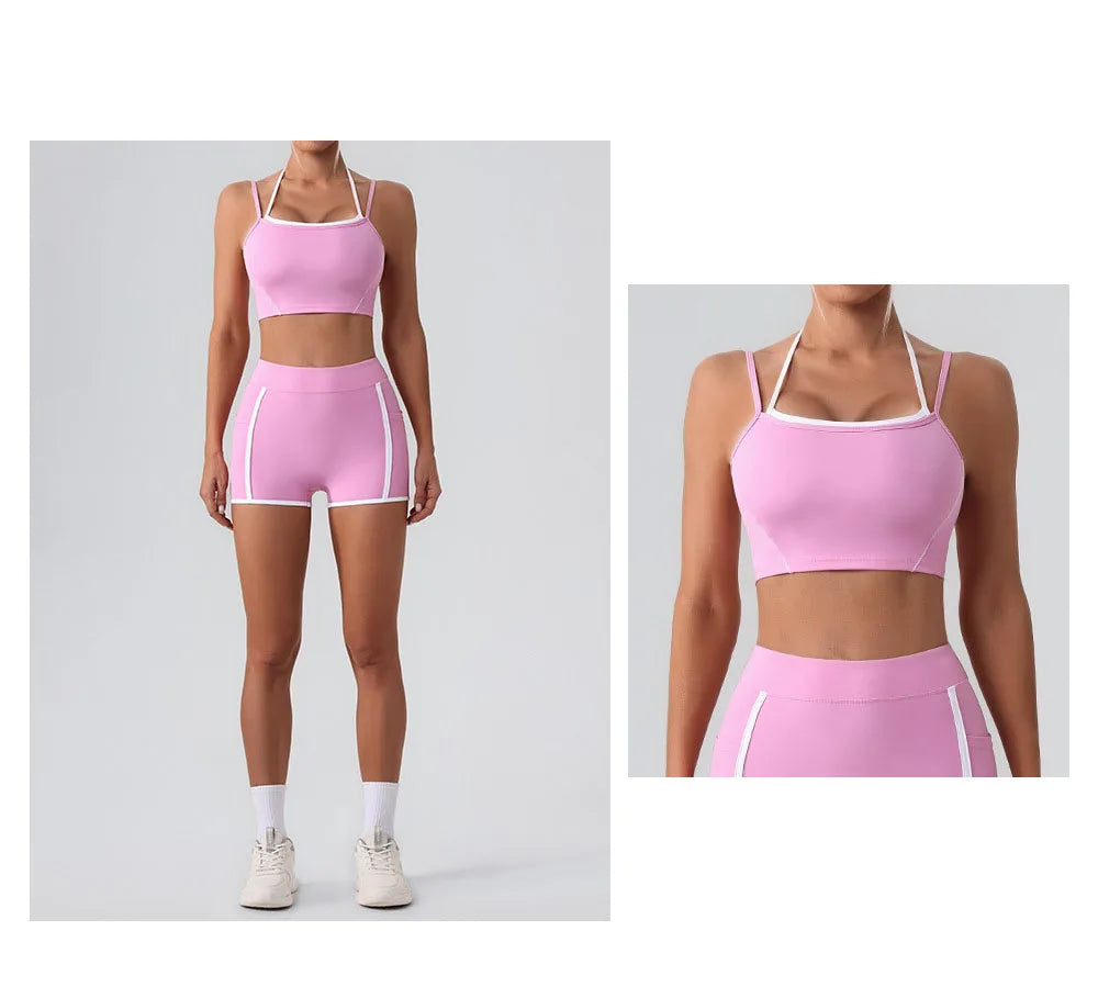 Stylish Women Gym Tracksuit Clothes Yoga Set 2 Pieces  Clean Vanilla Store