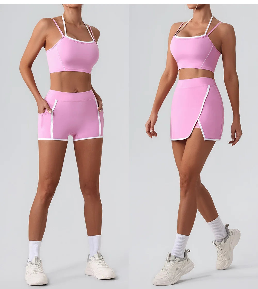 Stylish Women Gym Tracksuit Clothes Yoga Set 2 Pieces  Clean Vanilla Store