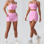 Stylish Women Gym Tracksuit Clothes Yoga Set 2 Pieces  Clean Vanilla Store