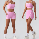 Stylish Women Gym Tracksuit Clothes Yoga Set 2 Pieces  Clean Vanilla Store