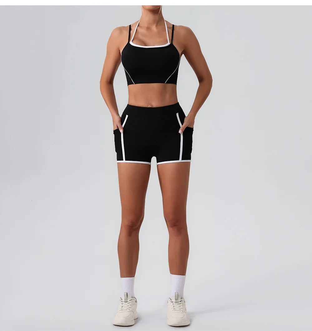 Stylish Women Gym Tracksuit Clothes Yoga Set 2 Pieces  Clean Vanilla Store
