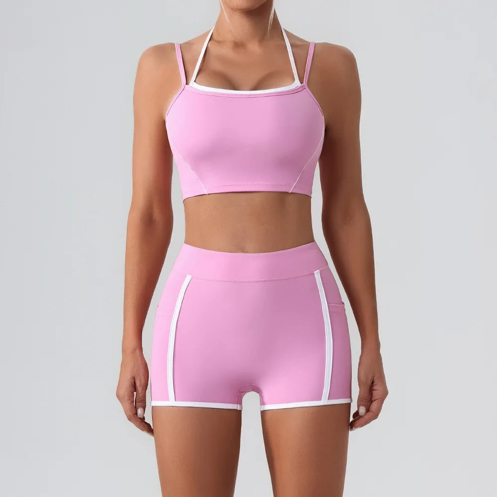 Stylish Women Gym Tracksuit Clothes Yoga Set 2 Pieces  Clean Vanilla Store