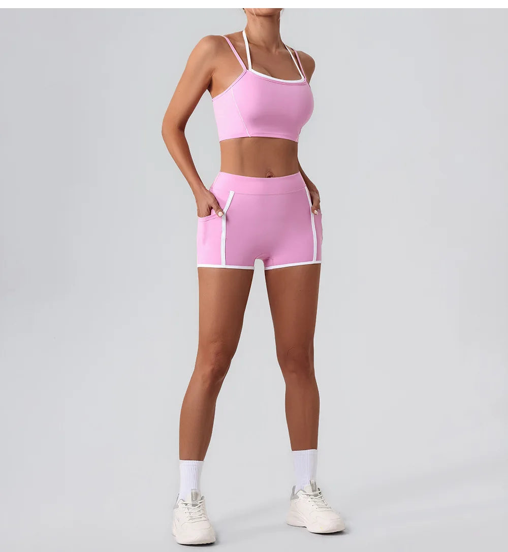 Stylish Women Gym Tracksuit Clothes Yoga Set 2 Pieces  Clean Vanilla Store