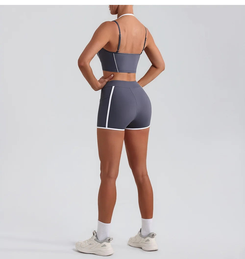 Stylish Women Gym Tracksuit Clothes Yoga Set 2 Pieces  Clean Vanilla Store