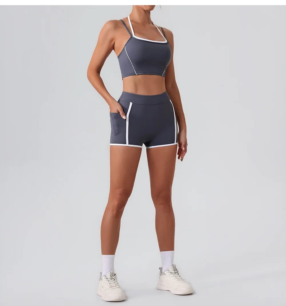 Stylish Women Gym Tracksuit Clothes Yoga Set 2 Pieces  Clean Vanilla Store