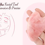 Natural Pink Rose Roller Gua Sha Set for Face Lifting  Clean Vanilla Store