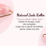 Natural Pink Rose Roller Gua Sha Set for Face Lifting  Clean Vanilla Store