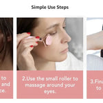 Natural Pink Rose Roller Gua Sha Set for Face Lifting  Clean Vanilla Store