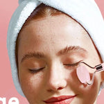 Natural Pink Rose Roller Gua Sha Set for Face Lifting  Clean Vanilla Store