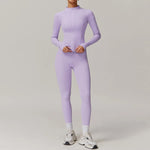 2PCS Yoga Suit Women Gym Set Long Sleeve Zipper  Clean Vanilla Store
