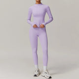 2PCS Yoga Suit Women Gym Set Long Sleeve Zipper  Clean Vanilla Store