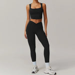 2PCS Yoga Suit Women Gym Set Long Sleeve Zipper  Clean Vanilla Store
