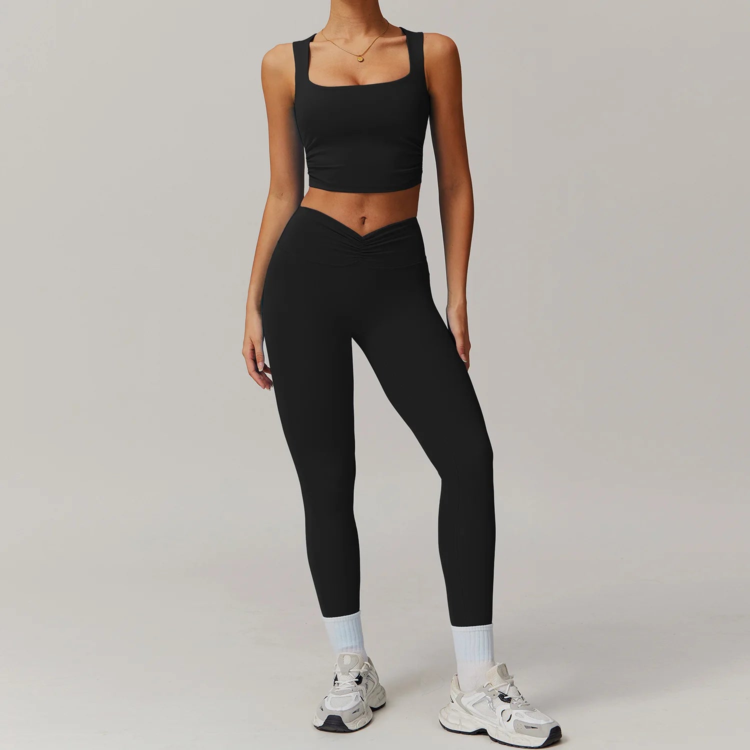 2PCS Yoga Suit Women Gym Set Long Sleeve Zipper  Clean Vanilla Store