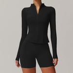 2PCS Yoga Suit Women Gym Set Long Sleeve Zipper  Clean Vanilla Store
