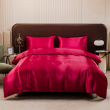 Solid Satin Bedding Set - Luxurious Sleep Experience  Clean Vanilla Store