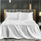 Solid Satin Bedding Set - Luxurious Sleep Experience  Clean Vanilla Store