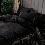 Solid Satin Bedding Set - Luxurious Sleep Experience  Clean Vanilla Store