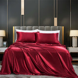 Solid Satin Bedding Set - Luxurious Sleep Experience  Clean Vanilla Store