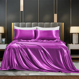 Solid Satin Bedding Set - Luxurious Sleep Experience  Clean Vanilla Store