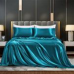 Solid Satin Bedding Set - Luxurious Sleep Experience  Clean Vanilla Store