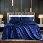 Solid Satin Bedding Set - Luxurious Sleep Experience  Clean Vanilla Store