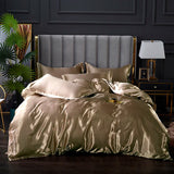 Solid Satin Bedding Set - Luxurious Sleep Experience  Clean Vanilla Store