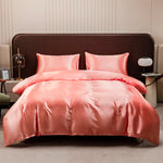 Solid Satin Bedding Set - Luxurious Sleep Experience  Clean Vanilla Store