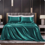 Solid Satin Bedding Set - Luxurious Sleep Experience  Clean Vanilla Store
