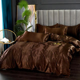 Solid Satin Bedding Set - Luxurious Sleep Experience  Clean Vanilla Store