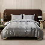 Solid Satin Bedding Set - Luxurious Sleep Experience  Clean Vanilla Store