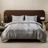 Solid Satin Bedding Set - Luxurious Sleep Experience  Clean Vanilla Store