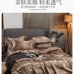 Solid Satin Bedding Set - Luxurious Sleep Experience  Clean Vanilla Store