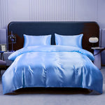 Solid Satin Bedding Set - Luxurious Sleep Experience  Clean Vanilla Store