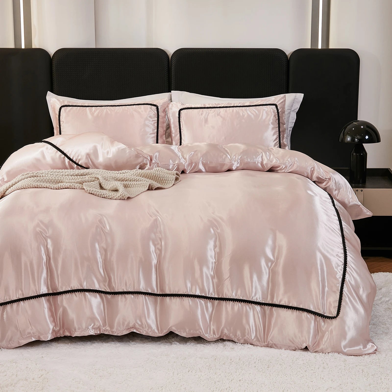 Satin Elegance Bedding Set | Luxurious Comfort 3Pcs  Clean Vanilla Store