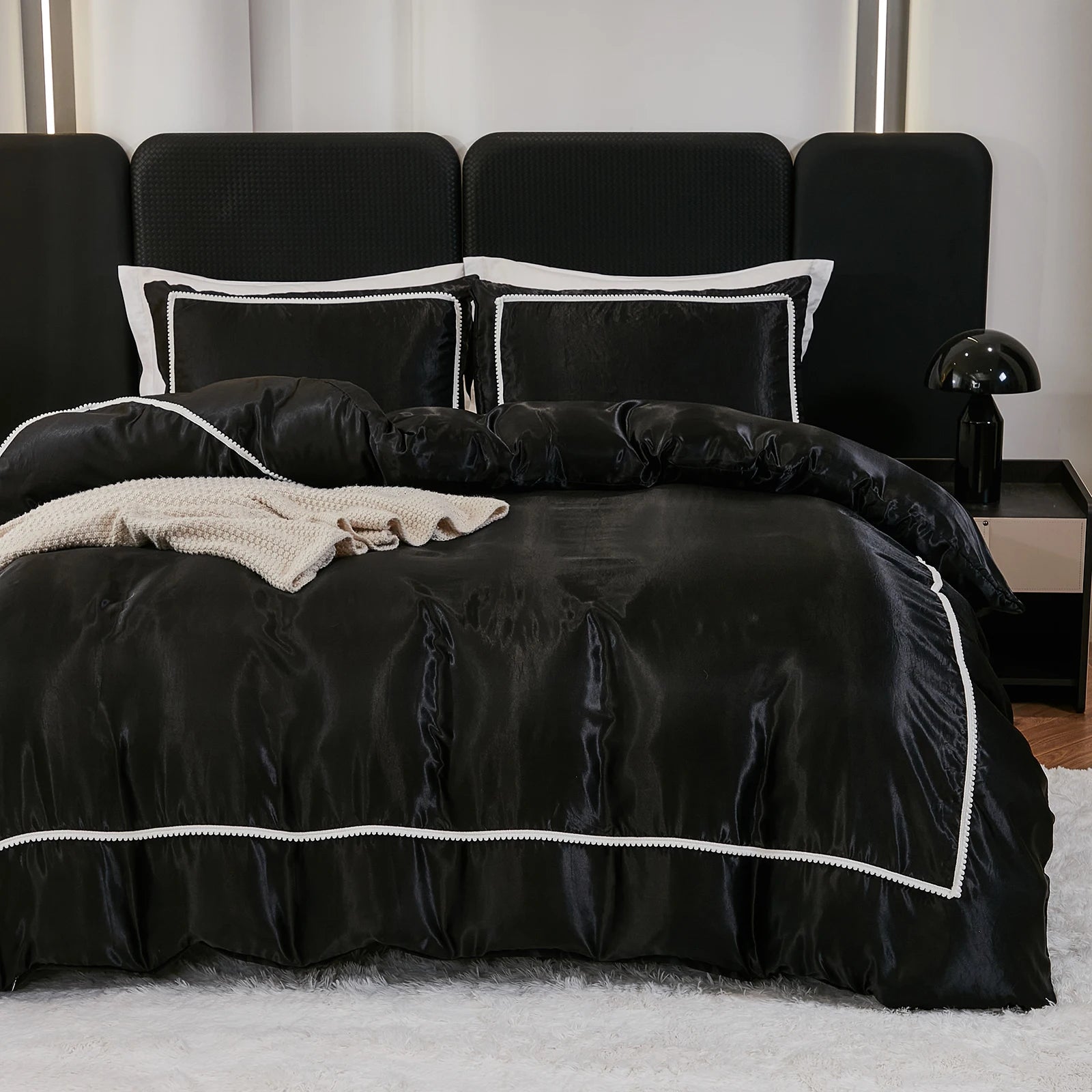 Satin Elegance Bedding Set | Luxurious Comfort 3Pcs  Clean Vanilla Store