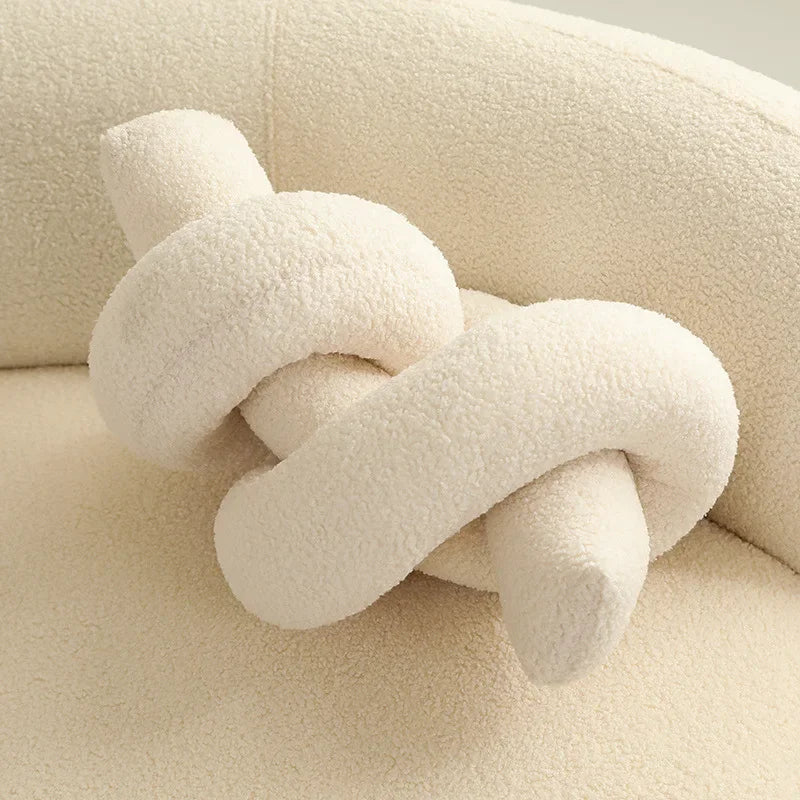 Nordic Cloud Throw Pillow Twisted Cushion for Cozy Comfort  Clean Vanilla Store