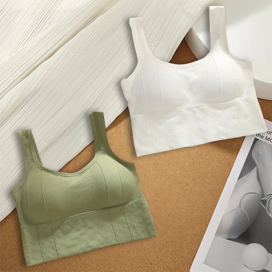 Seamless Shockproof Yoga Bra for Women 4Pcs  Clean Vanilla Store
